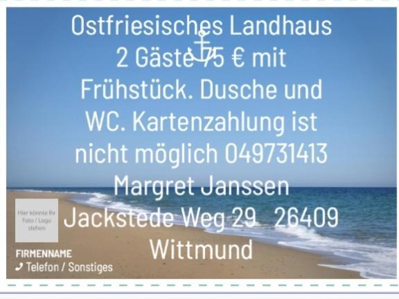 Ostfriesisches Landhaus Wittmund Exterior foto